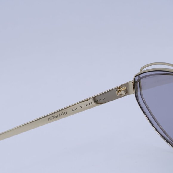 🕶️ New Dior DIORFILDIOR M1U B0A4 Sunglasses - Gold Frame, Silver Mirror Lenses - Picture 8 of 11